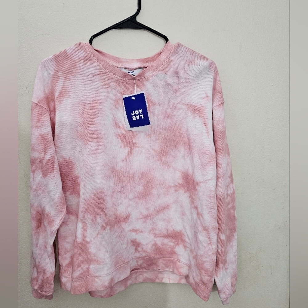 Joy Lab Women's Tie Dye Thumb Hole Pull Over Long Sleeve Sweatshirt